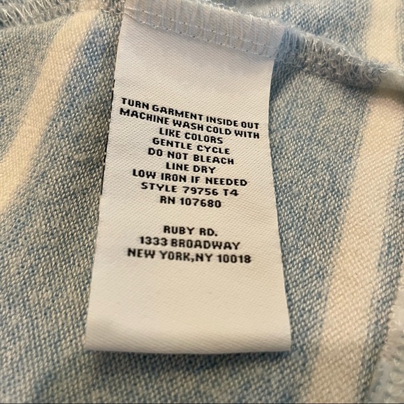 Ruby Rd. Petite Blue Cowl Neck Fleece. Size PL. - Picture 6 of 8